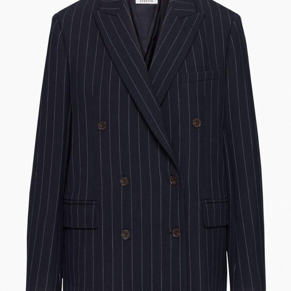 New (never worn) Aritzia Babaton Status blazer navy pinstripe Size L - Picture 4 of 6
